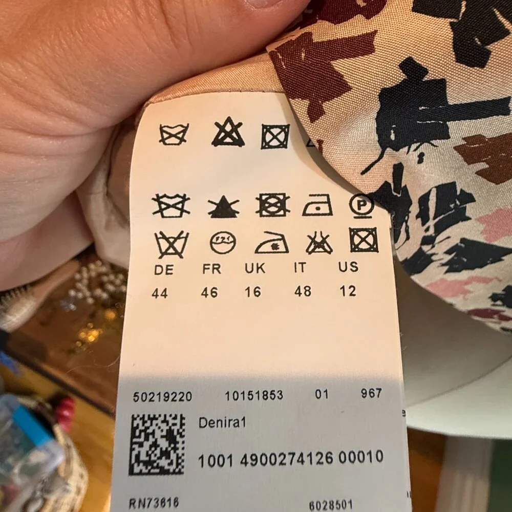 Hugo Boss Business Formal 100% Silk Dress Sz 12 - Picture 10 of 10